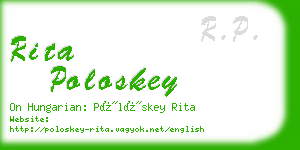 rita poloskey business card